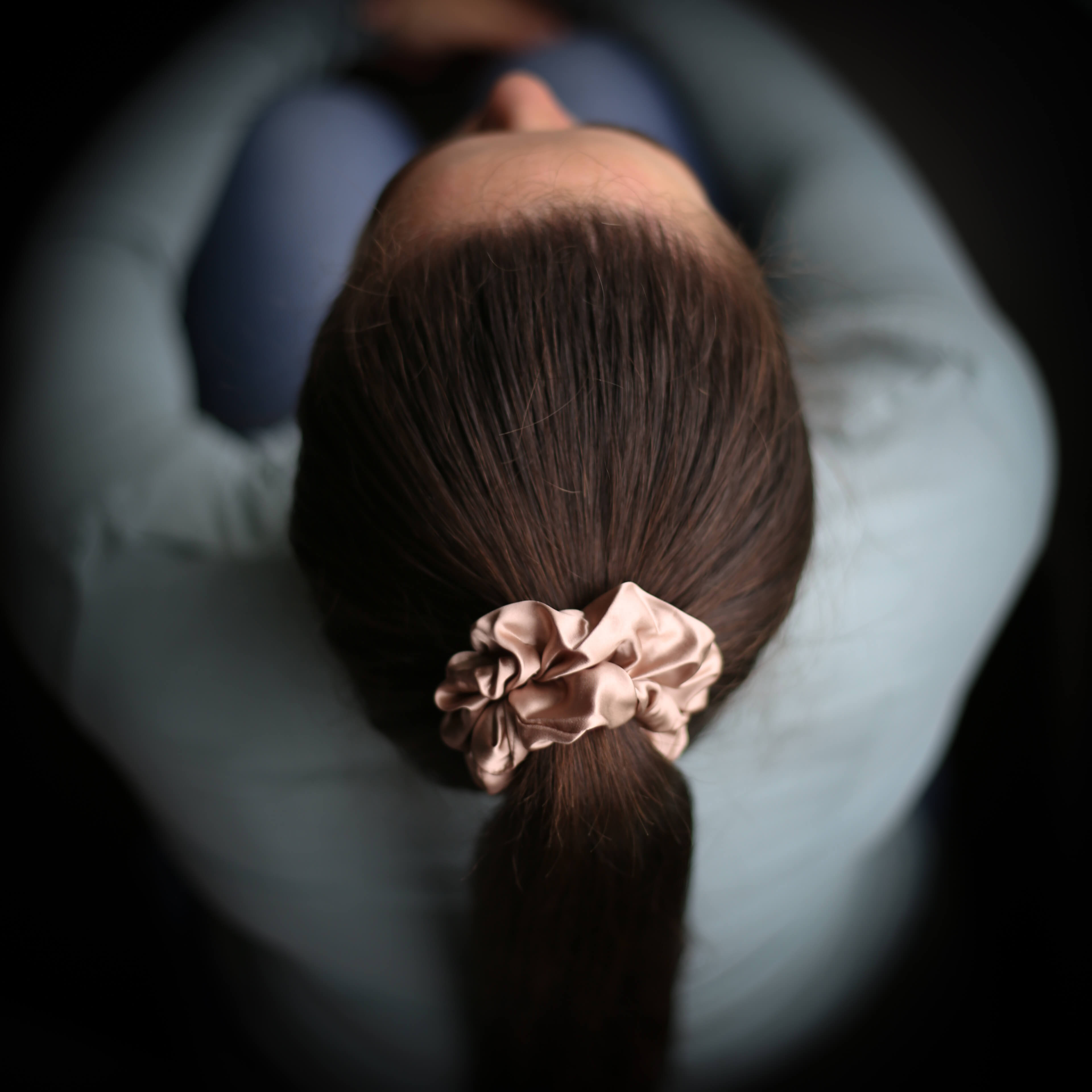 Light Pink Silk Scrunchie