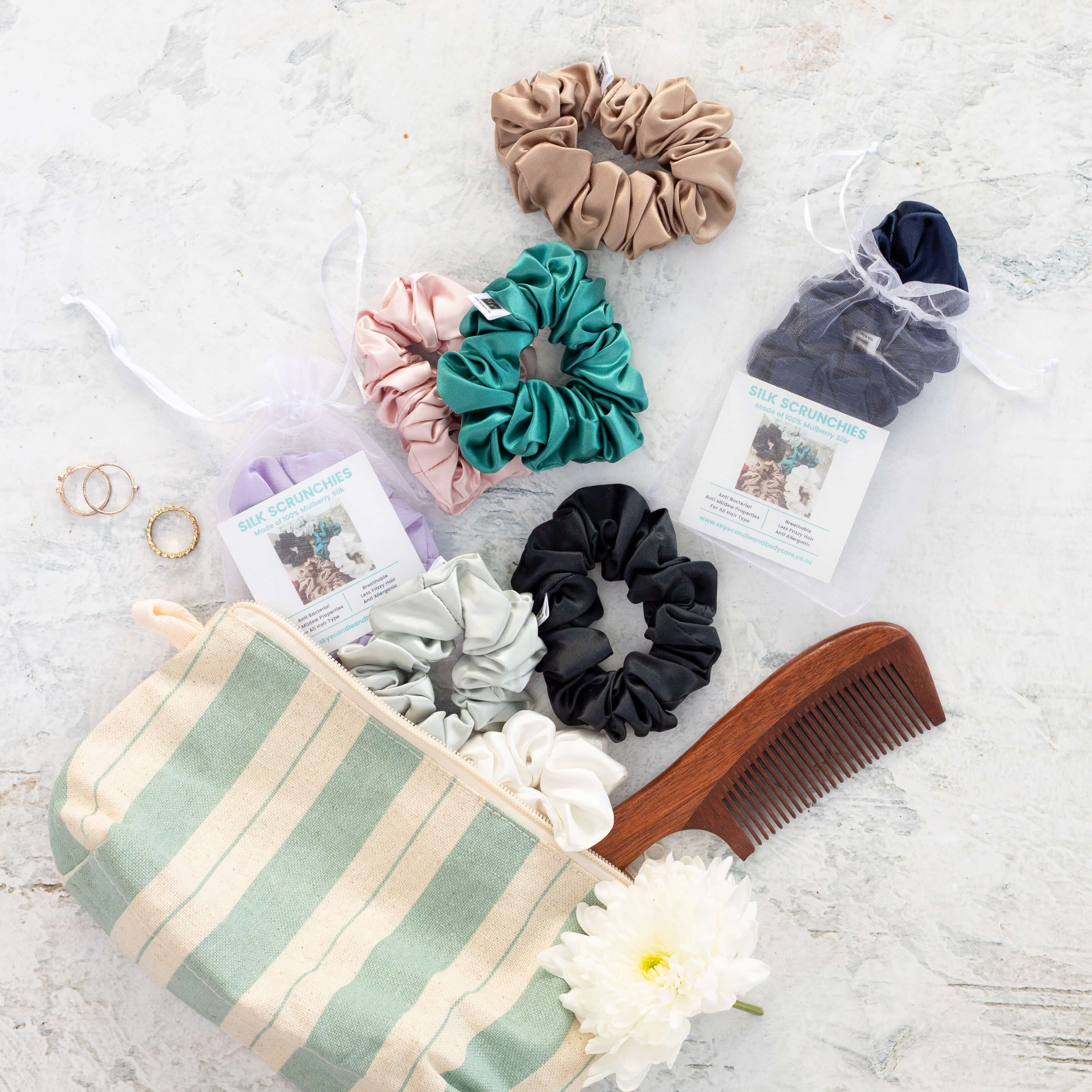 Black Silk Scrunchie