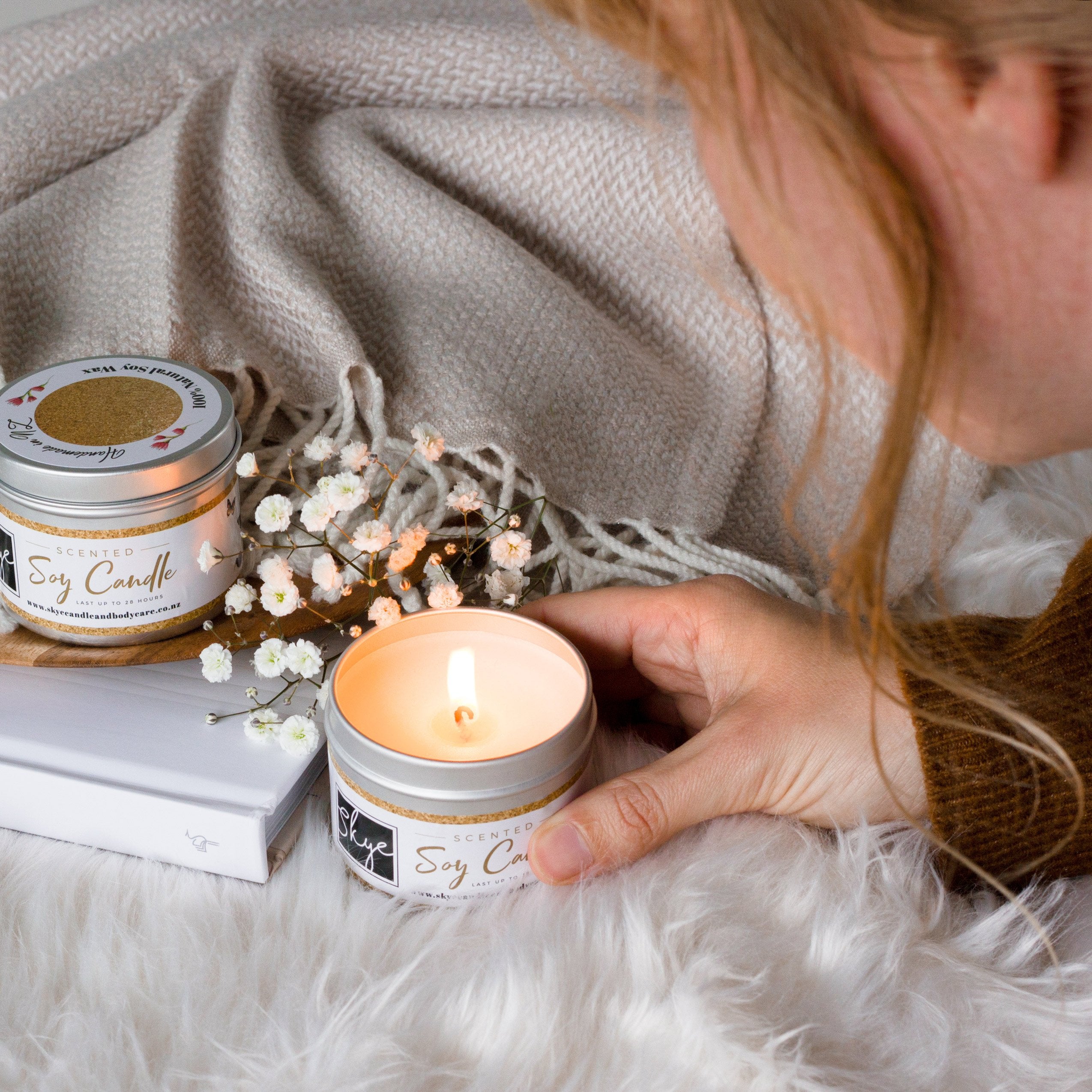 Tin Candle in Sandalwood